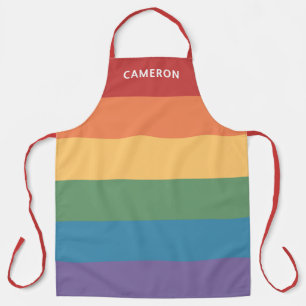 Tablier Drapeau de la fierté gay heathered monogrammé