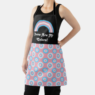 Tablier Drapeau de la fierté transgenre et arc-en-ciel ave