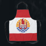 Tablier Drapeau de la Polynésie française<br><div class="desc">Drapeau patriotique de la Polynésie française.</div>
