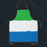 Tablier Drapeau de la Sierra Leone<br><div class="desc">Drapeau patriotique de la Sierra Leone.</div>