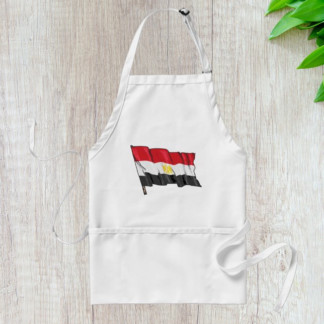 Tablier Drapeau de l'Égypte en détresse dessiné à la main (Créateur téléchargé)