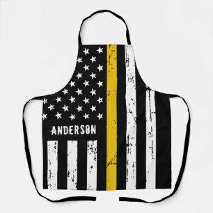 Tablier Drapeau de ligne d'or mince Dispatcher personnalis