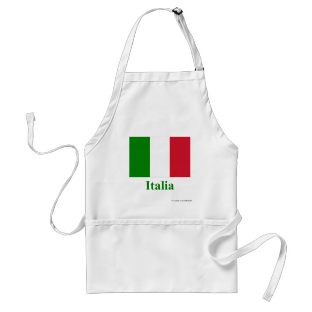 Tablier Drapeau de l'Italie avec le nom en italien (Devant)