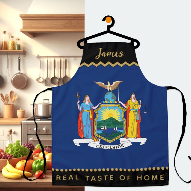 Tablier Drapeau de New York Chefs Apron, New York Apron (Patriotic New York Chefs Apron / name)