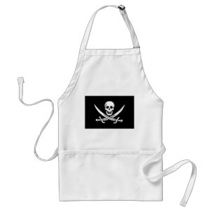 Tablier Drapeau de pirate Crâne croisé épées