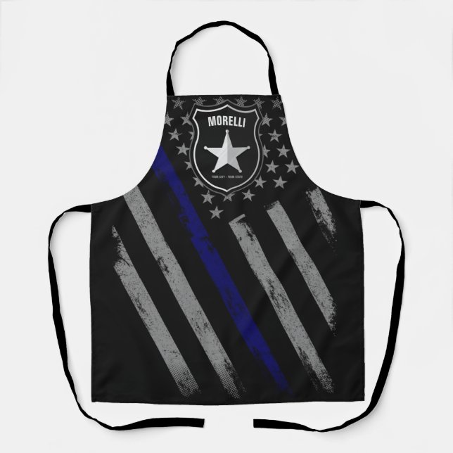Tablier Drapeau de policier officier de police sheriff per (Recto)