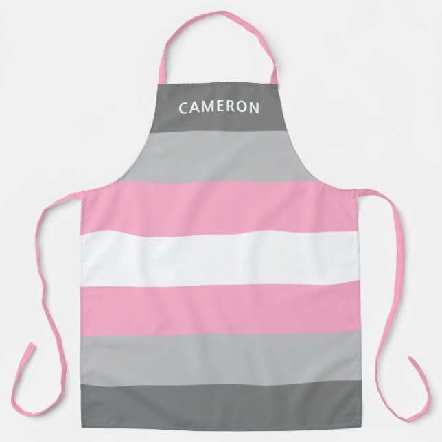 Tablier Drapeau demifille monogrammé (Recto)