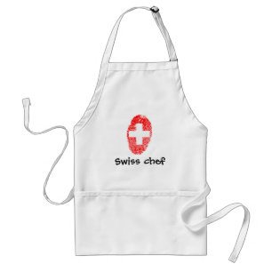 Tablier Drapeau d'empreinte digitale de contact de Suisse