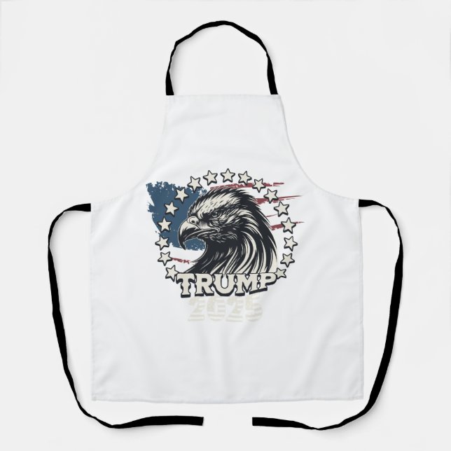 Tablier Drapeau des États-Unis. Le président Donald Trump (Recto)