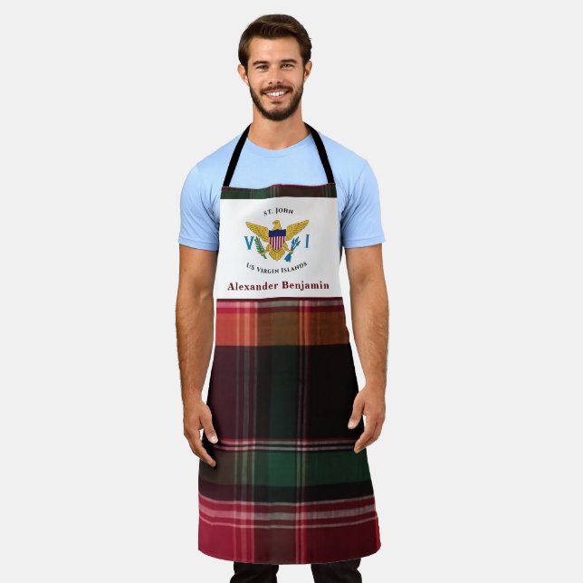 Tablier Drapeau des îles Vierges américaines USVI St. John (Porté)