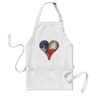 Tablier Drapeau d'état du Texas à un coeur