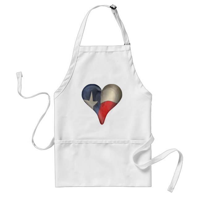 Tablier Drapeau d'état du Texas à un coeur (Devant)