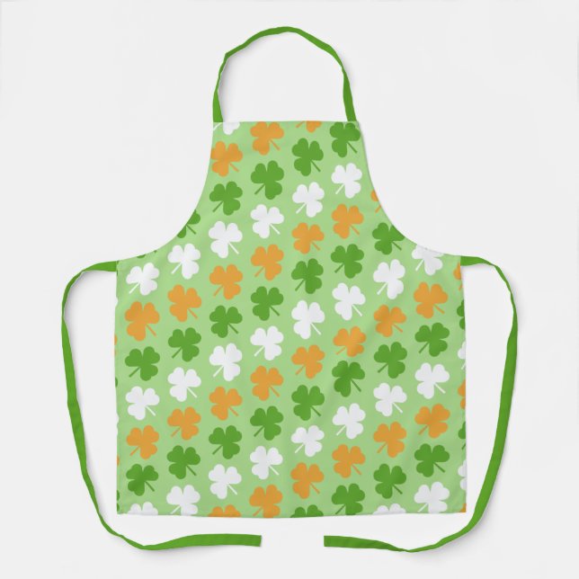 Tablier Drapeau d'Irlande à partir de trèfles (Recto)