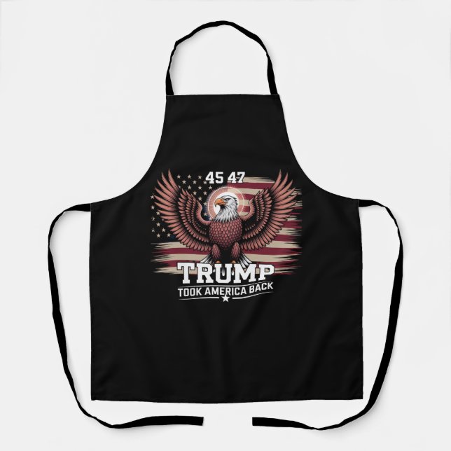 Tablier Drapeau du 45e et 47e président Trump 2025 Aigle A (Recto)