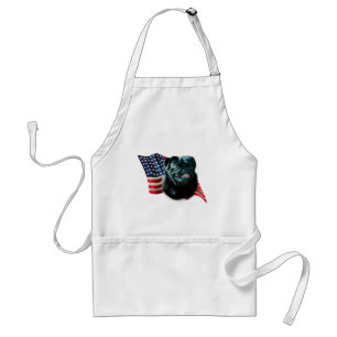 Tablier Drapeau du carlin (noir)