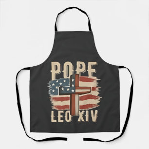 Tablier Drapeau du Pape Léon XIV Église chrétienne Da Pope
