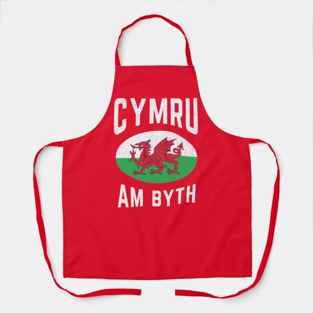 Tablier Drapeau du Pays de Galles Cymru Am Byth Fier Gallo (Recto)