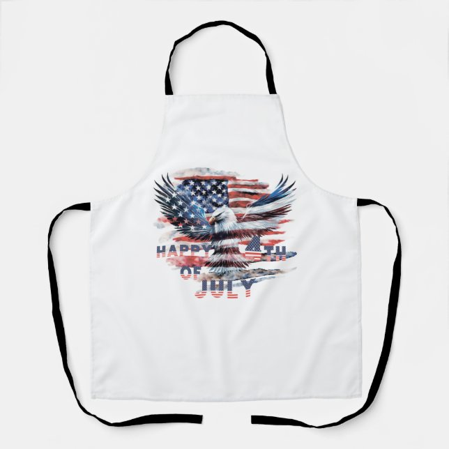 Tablier Drapeau et aigle des États-Unis. Indépendance (Recto)