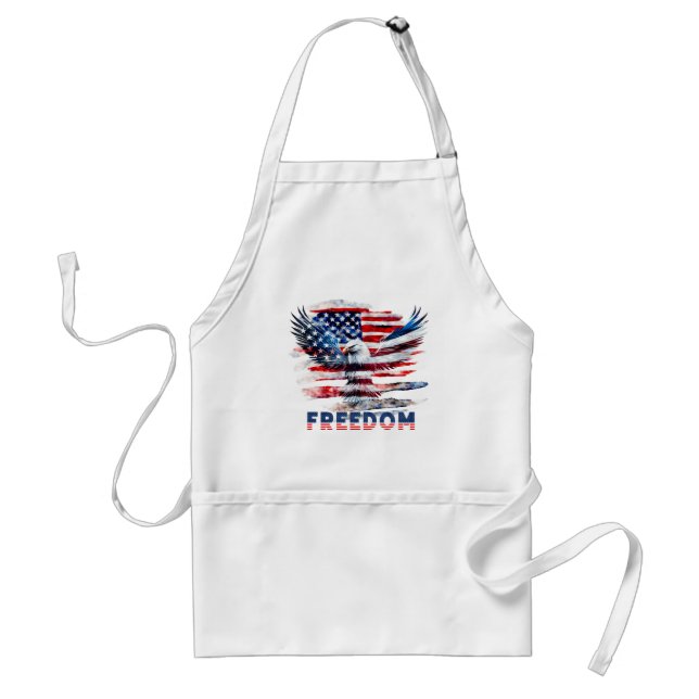 Tablier Drapeau et aigle des Etats-Unis.Liberté. (Devant)