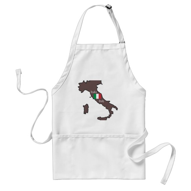 Tablier Drapeau et carte de l'Italie (Devant)