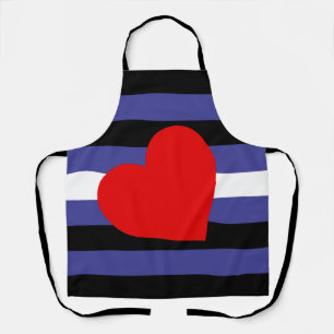 Tablier Drapeau et cœur de fierté en cuir