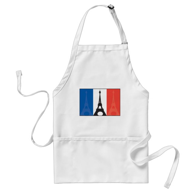 Tablier Drapeau et Tour Eiffel français (Devant)