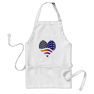 Tablier drapeau etats-unis coeur amour américain honneur t