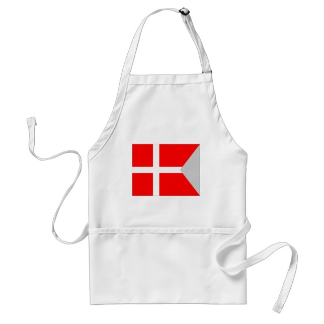 Tablier Drapeau fendu du Danemark (Devant)