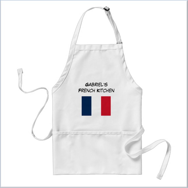 Tablier Drapeau français personnalisé bleu blanc & rouge  (Créateur téléchargé)