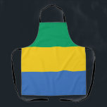 Tablier Drapeau Gabon<br><div class="desc">Drapeau patriotique du Gabon.</div>