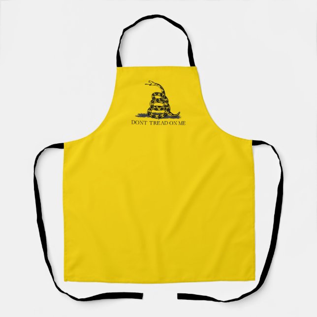 Tablier Drapeau Gadsden jaune classique Ne marchez pas sur (Recto)