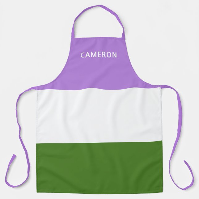 Tablier Drapeau Genderqueer Monogramme (Recto)