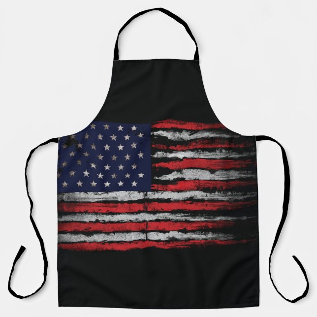 Tablier Drapeau Grunge U.S.A (Recto)