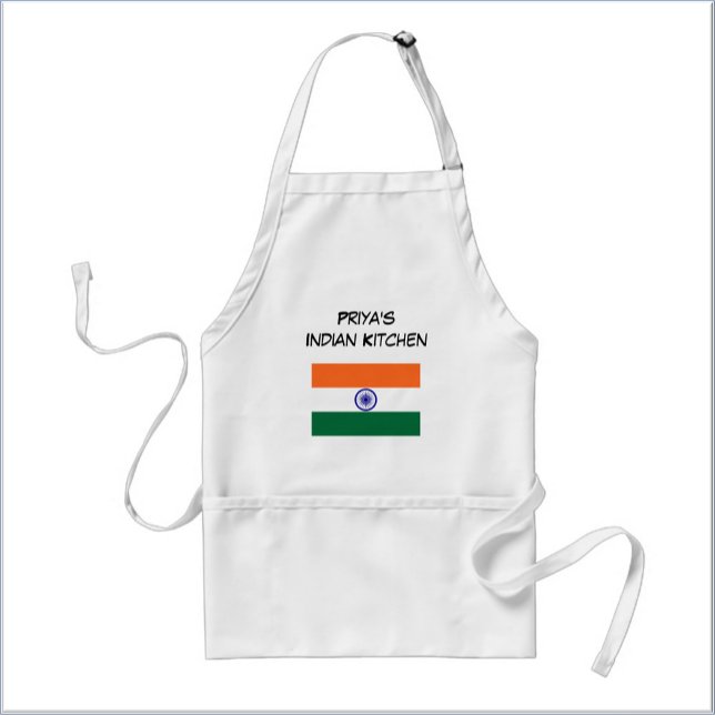 Tablier Drapeau indien personnalisé orange blanc et vert (Créateur téléchargé)