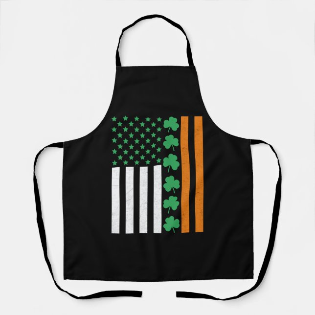 Tablier Drapeau irlandais américain St Pattys St patrick P (Recto)