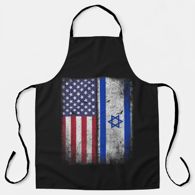 Tablier Drapeau Israélo-Américain Israël Usa Racines Améri (Recto)