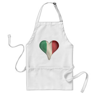 Tablier Drapeau italien à un coeur