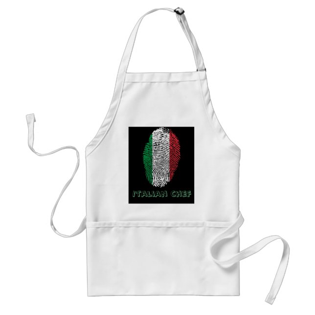 Tablier Drapeau italien d'empreinte digitale de contact (Devant)