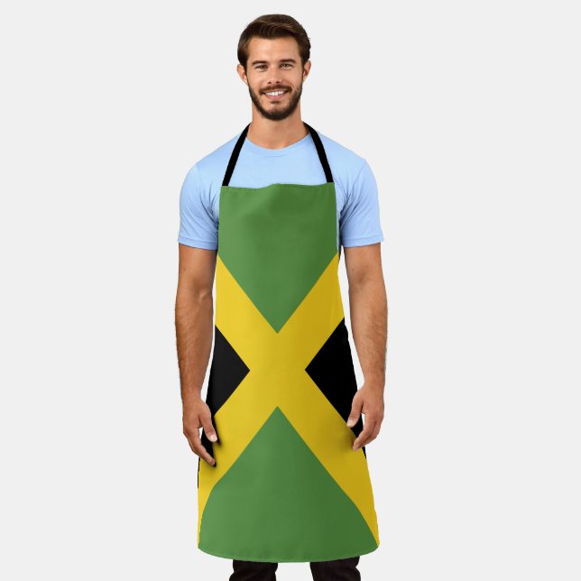 Tablier Drapeau jamaïcain Apron (Porté)