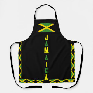 Tablier Drapeau jamaïcain vert jaune noir Jamaïque île