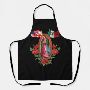 Tablier Drapeau Mexicain Américain Notre Dame Virgen De Gu