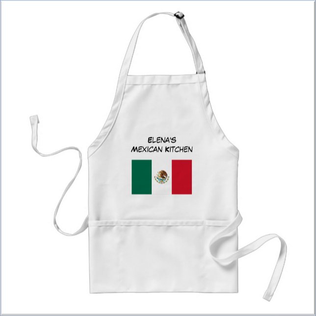 Tablier Drapeau mexicain personnalisé vert blanc et rouge (Créateur téléchargé)
