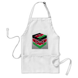 Tablier Drapeau national du Kenya Couleurs Conception Noir