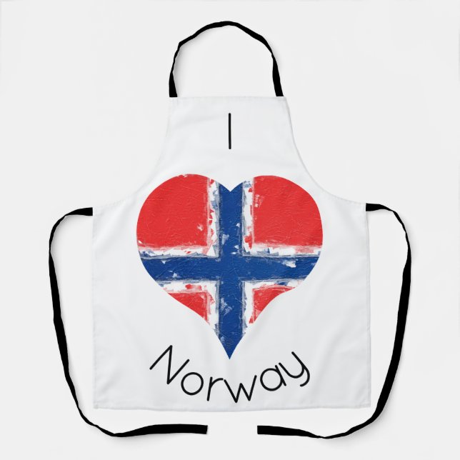 Tablier Drapeau norvégien I Heart Norway (Recto)