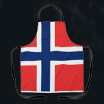 Tablier Drapeau norvégien sur la tablette d'impression<br><div class="desc">Drapeau norvégien ou actuel imprimé sur tablier.</div>