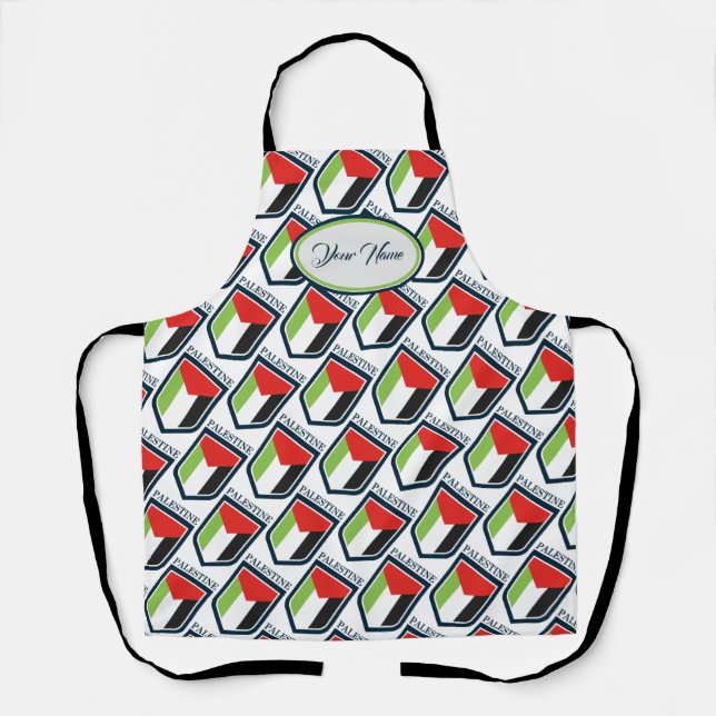 Tablier Drapeau palestinien et palestinien Customisé (Recto)