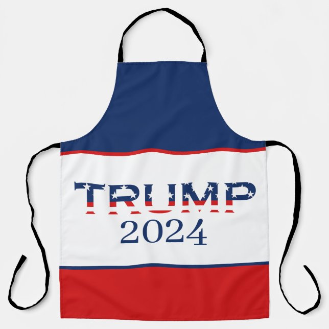 Tablier Drapeau patriotique américain Donald Trump 2024 (Recto)