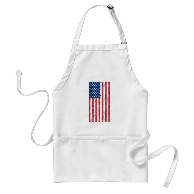 Tablier Drapeau peint des Etats-Unis (Devant)