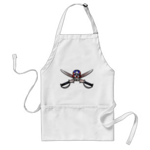 Tablier Drapeau portoricain - crâne et épées croisées