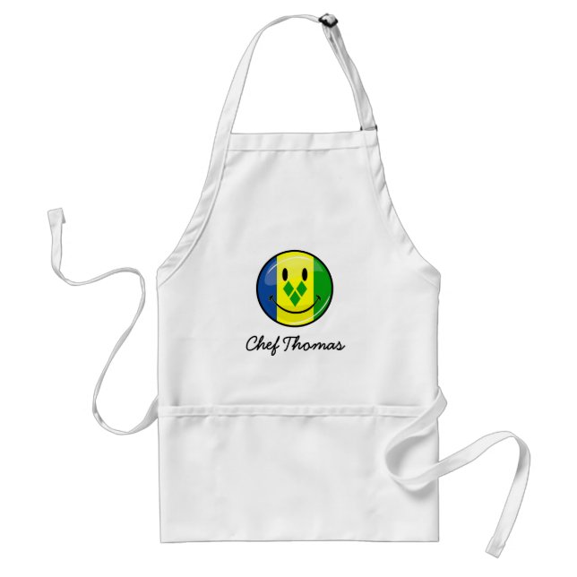 Tablier Drapeau souriant Saint-Vincent-et-les Grenadines (Devant)